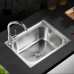 FixtureDisplays® Stainless steel single bowl sink Cut out size 13.38 x 11 inche 10122-SINK